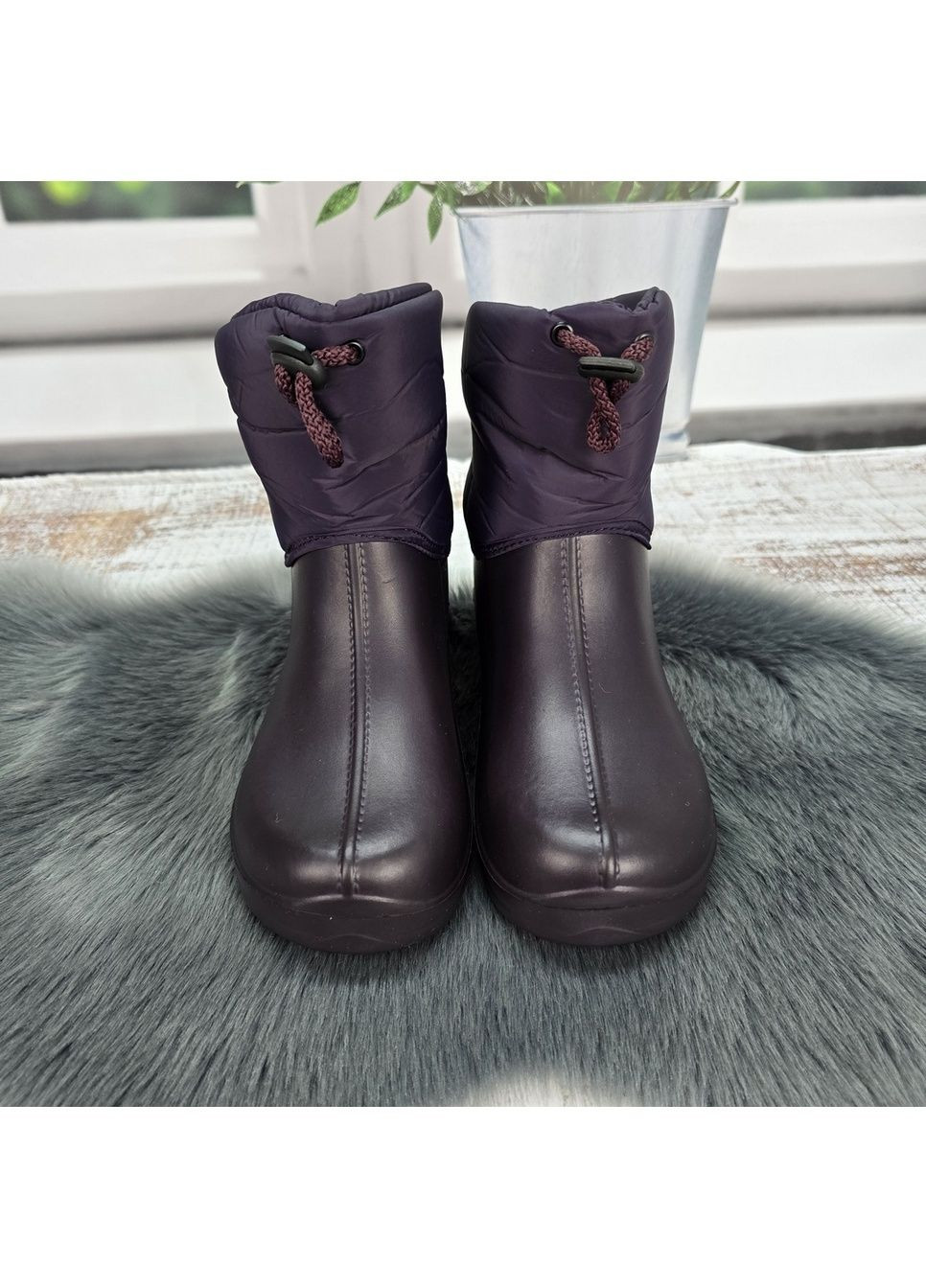 Чоботи жіночі зимові темно-фіолетові на пінковій калоші Gipanis (366290150)