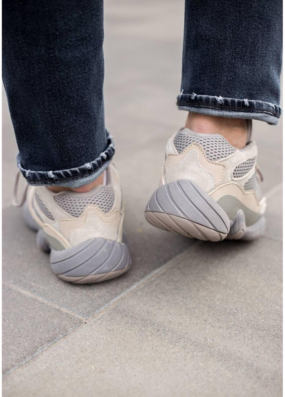 Сірі Осінні кросівки чоловічі adidas yeezy boost 500 ash grey v3 адідас ізі буст No Brand