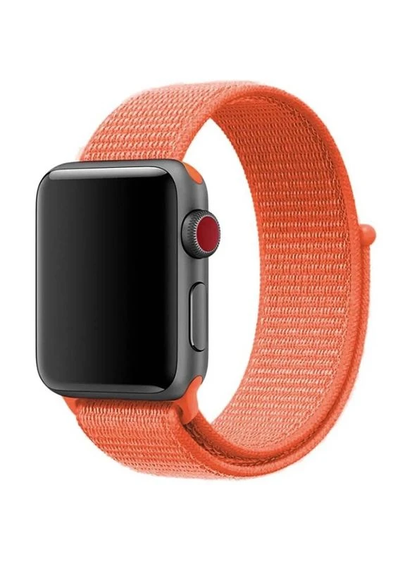Ремінець Nylon для Apple Watch 42/44/45/46/49 мм Міцний нейлон Оранжевий No Brand (402176934)