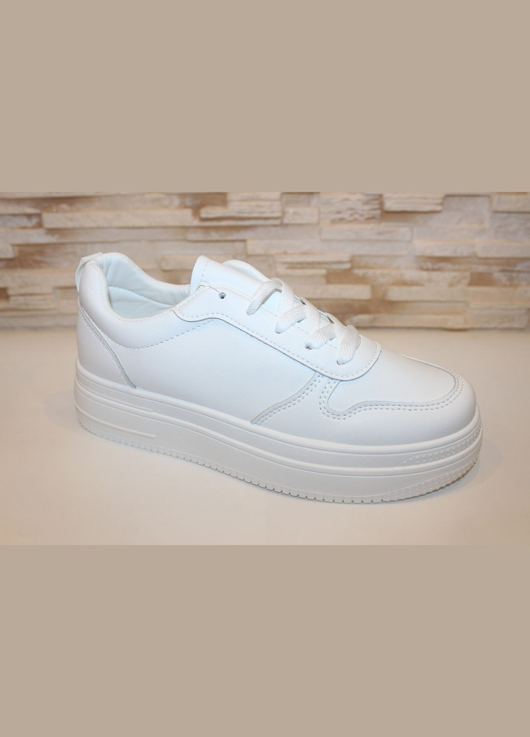 Кроссовки женские белые натуральная кожа No Brand Жіночі кросівки демісезонні белые демисезоны (325478559)