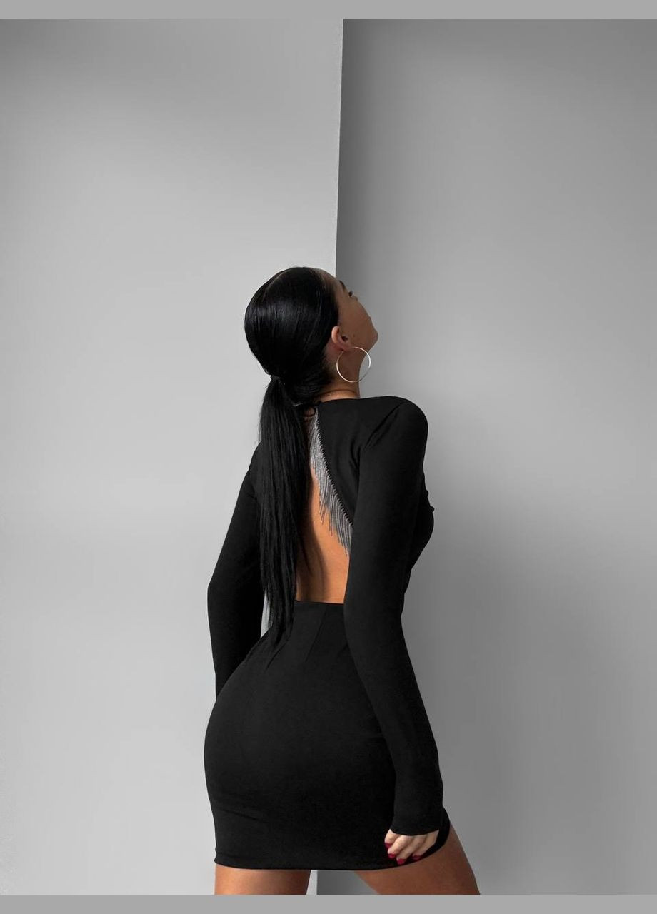 Чорна святковий, кежуал, коктейльна, вечірня жіноча сукня силуетна No Brand