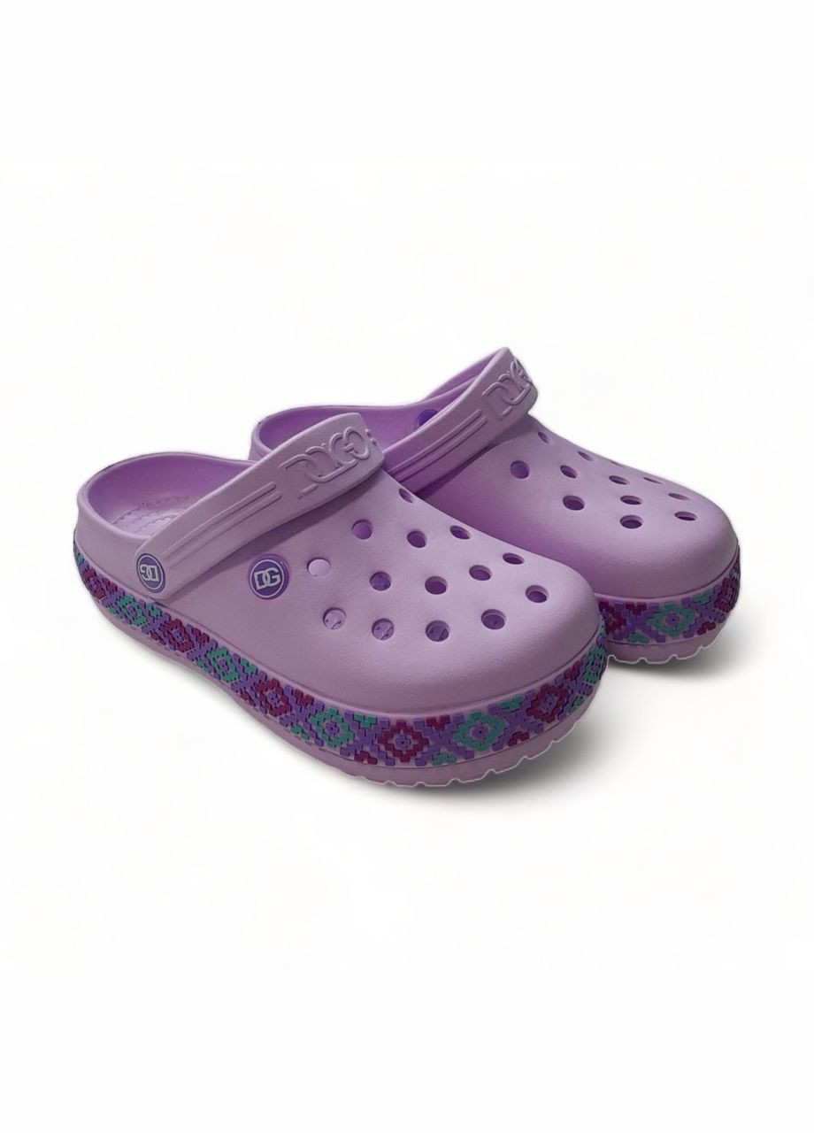 Жіночі підліткові крокси з бежевою вишиванкою Style розмір (26,5см.) лайм Dago (319152382)