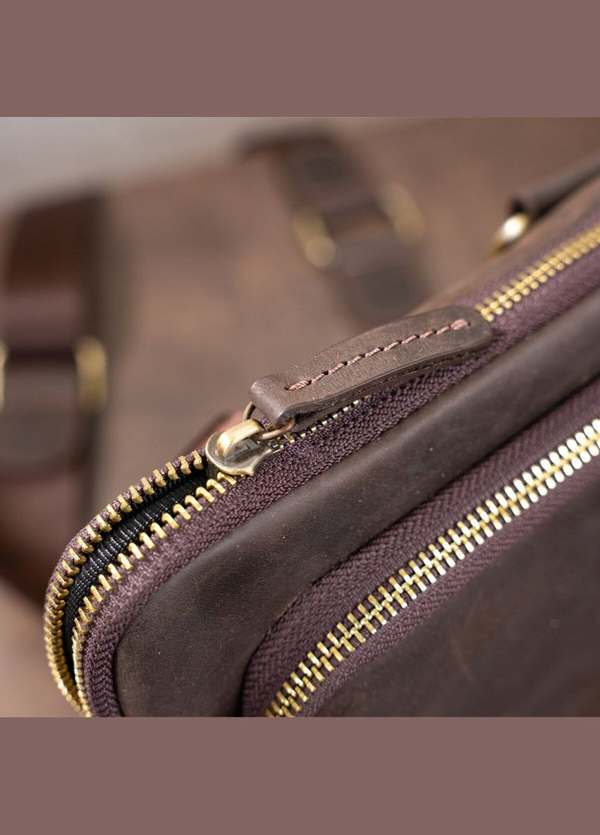 Сумка чоловіча шкіряна через плече 11091 Коричнева Shvigel (302007584)