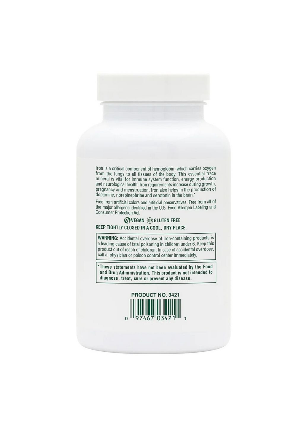 Вітаміни та мінерали Chewable Iron, 90 таблеток Natures Plus (293419941)