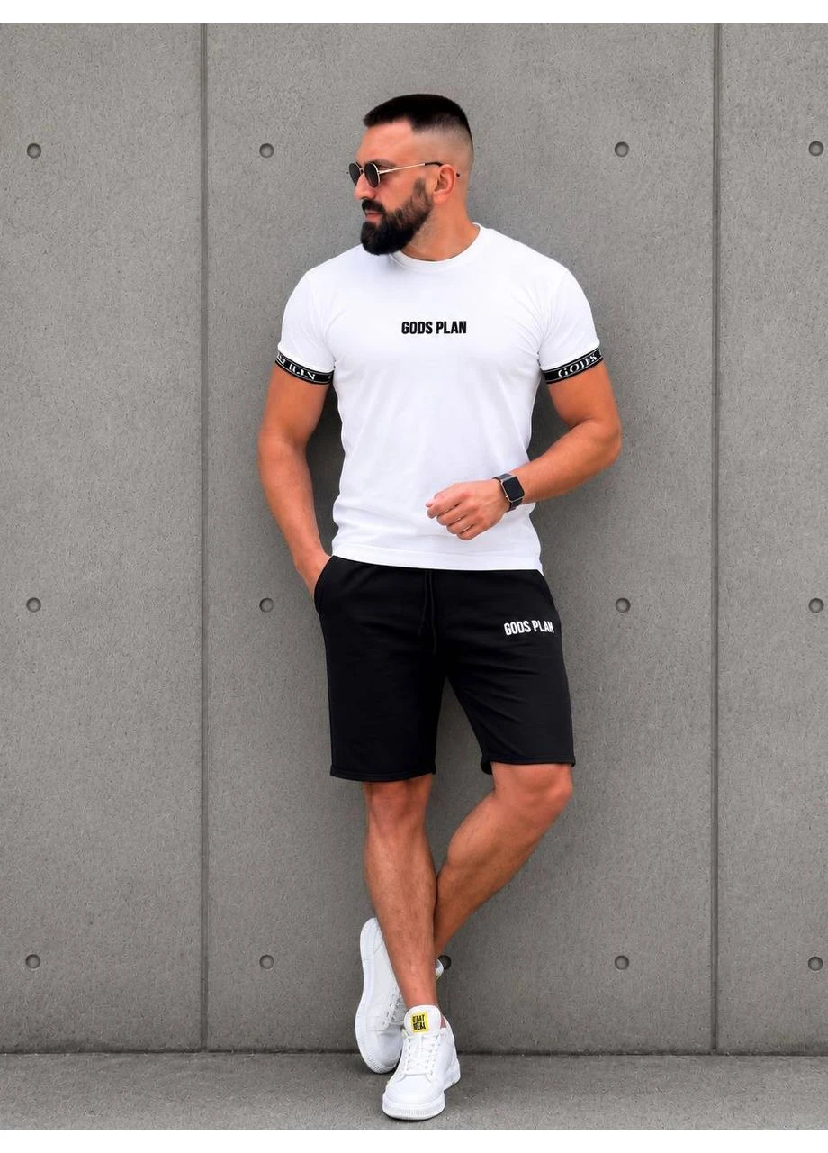 Костюм чоловічий літній шорти+футболка Fashion (395478435)