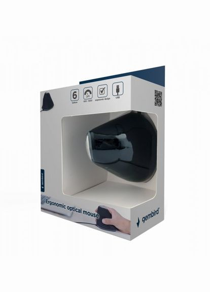 Оптическая эргономичная мышь MUS-ERGO-03, USB интерфейс, Gembird (333824592)