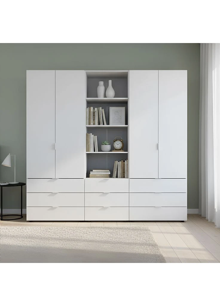 Шкаф для одежды Гелар 2+2ДСП с пеналом 215х49.5х203.4 (DRS-011915) Doros (373647166)