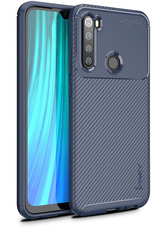 Чехолнакладка Carbon Fiber Series/Soft TPU Case Xiaomi Redmi Note 8 Navy Blue iPaky (301783243)