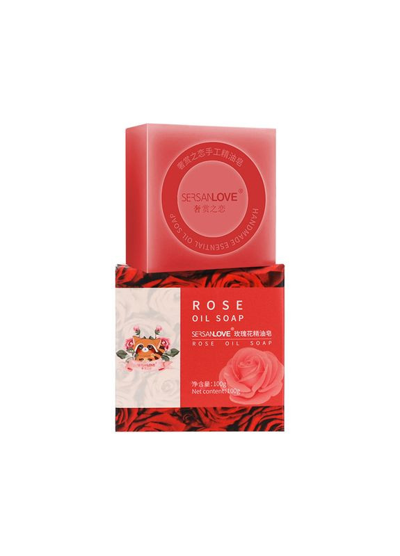 Мыло ручной работы с экстрактом розы Handmade Rose Essential Oil Soap, 100г Sersanlove (327369774)