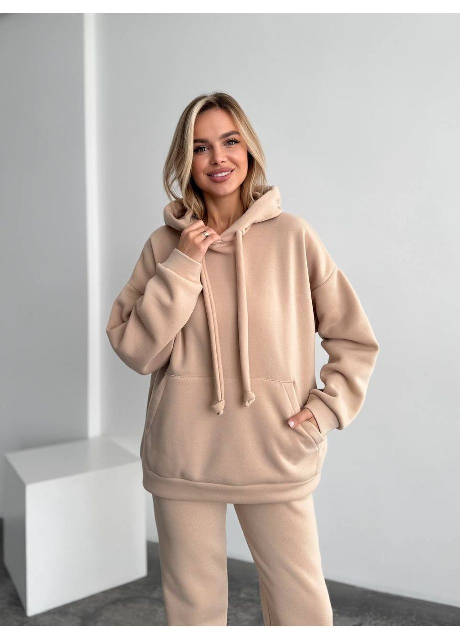 Жіночий оверсайз костюм на флісі з худі Nositi (366029992)