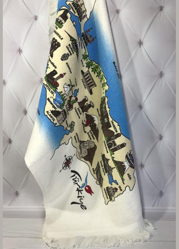 Набір 12 кухонних рушників Art of Sultana Antalya Adana 40х60 махра/велюр No Brand комбінований