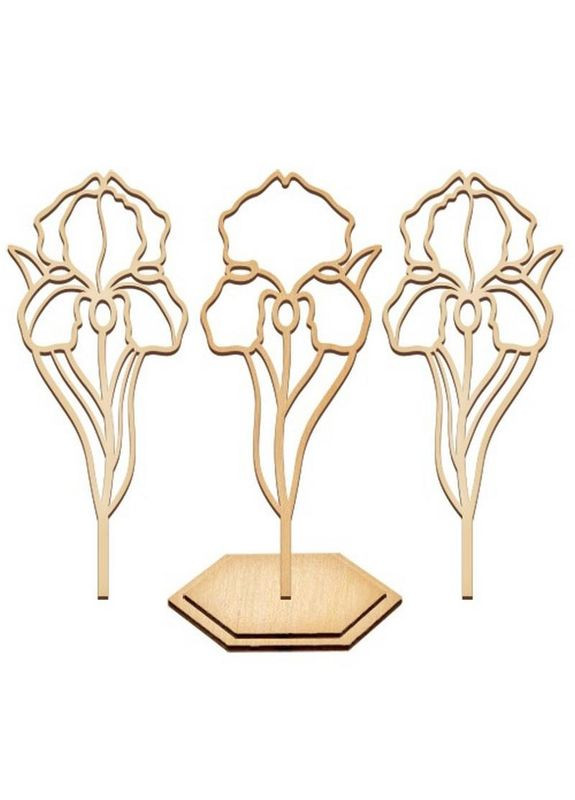 Набор для витражной живописи по номерам "Нежная ирис" FDSGK-013 No Brand (365638287)