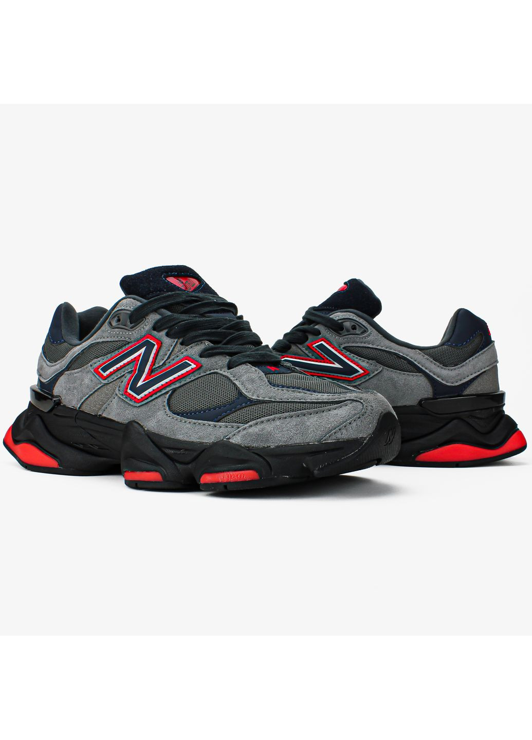 Кросівки жіночі і чоловічі New Balance 9060 Grey Black Blue Orange | Нью Беланс 9060 сірі No Brand сірі демісезони (369370221)