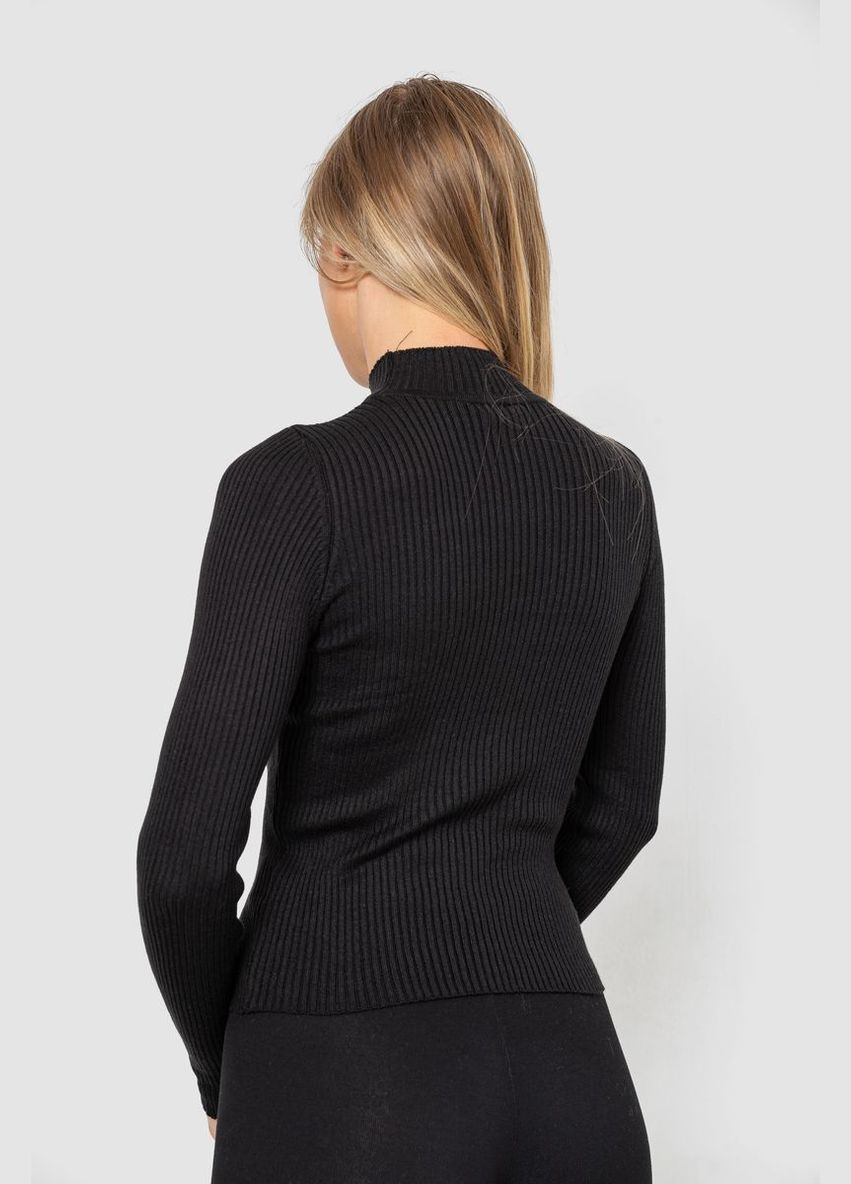 Черный демисезонный водолазка женская в рубчик Ager