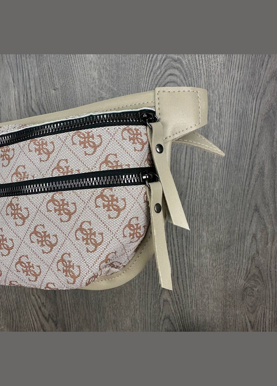 Женская нагрудная бананка Белый (1687ДКб) No Brand сумка (342398909)