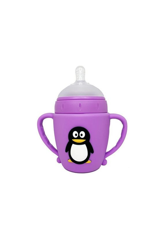 Бутылочка пластиковая с ручками "Пингвин" MGZ-0301, 180 мл Mega Zayka (317044766)