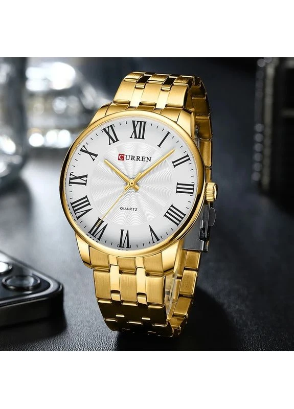 Наручний годинник 8422 Gold-White Curren (377736061)