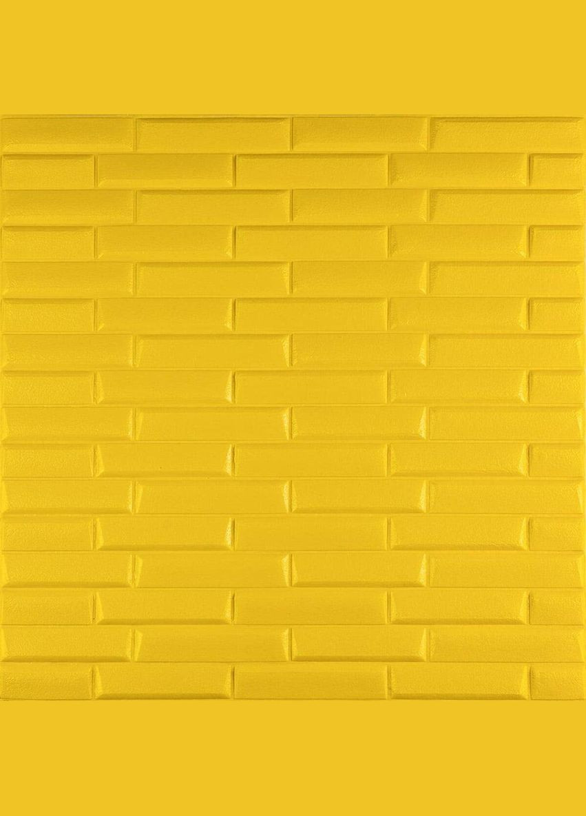 3D панель самоклеюча кладка жовта 700х770х7мм (037) SW-00000302 Sticker Wall (300241689)