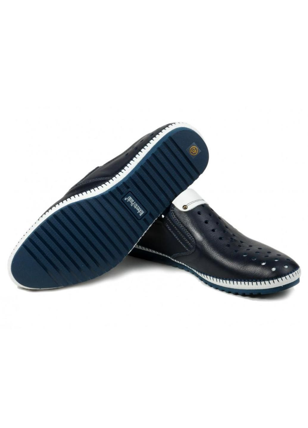 Темно-синие мокасины 7162514 45 цвет тёмно-синий Roberto Paulo