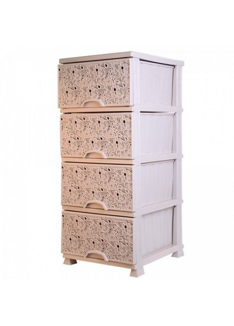 Комод пластиковый на 4 отделения Кремовый Efe Efe Plastics (365815171)