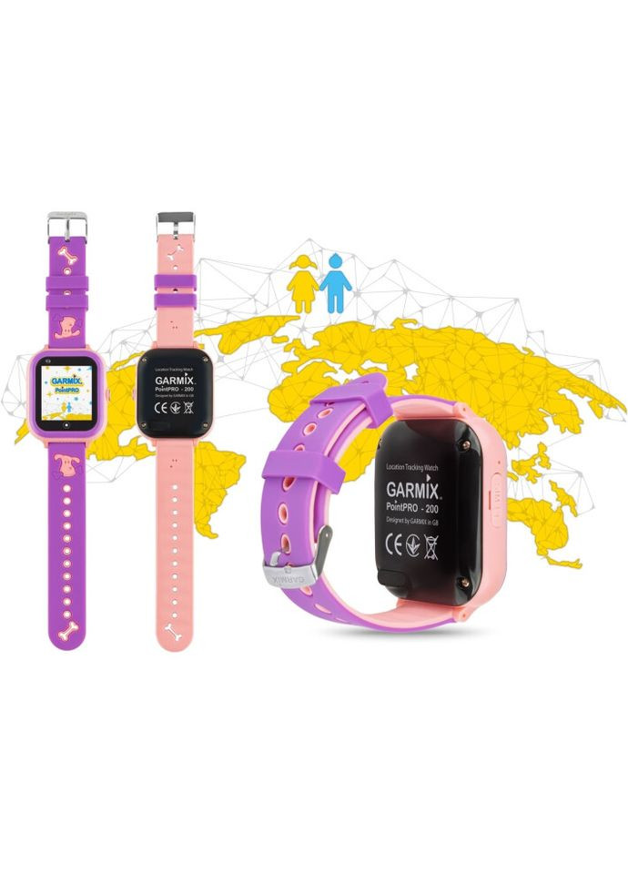 Дитячий смарт-годинник PointPRO-200 4G/GPS/WiFi Pink GARMIX (370616166)