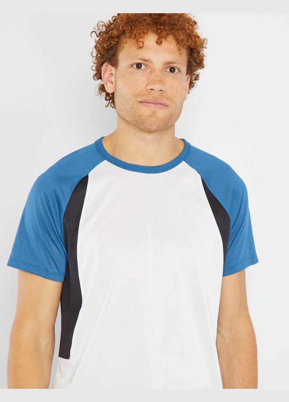 Белая футболка sport,белый-синий, Kiabi