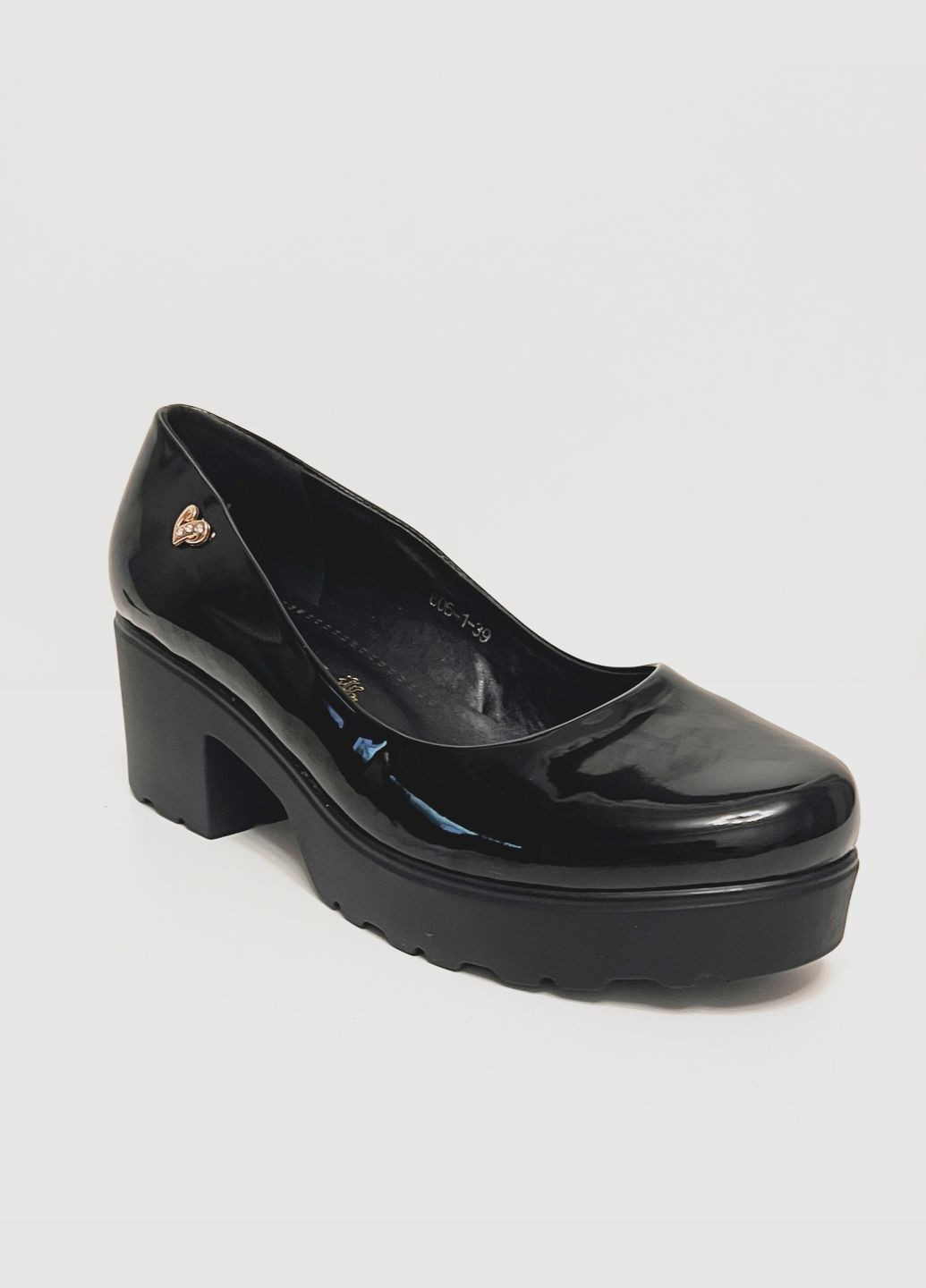 Karco Женские черные туфли лоферы на тракторном каблуке лоферы черный з искусственная кожа, китай — всесезон (333955139)