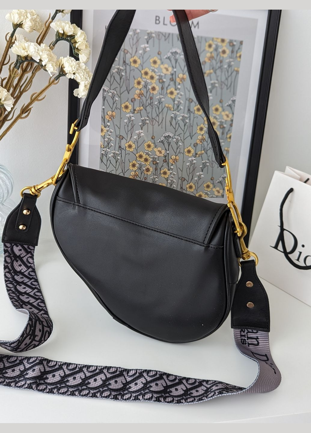 Сумочка Діор сідло чорна No Brand (322440774)