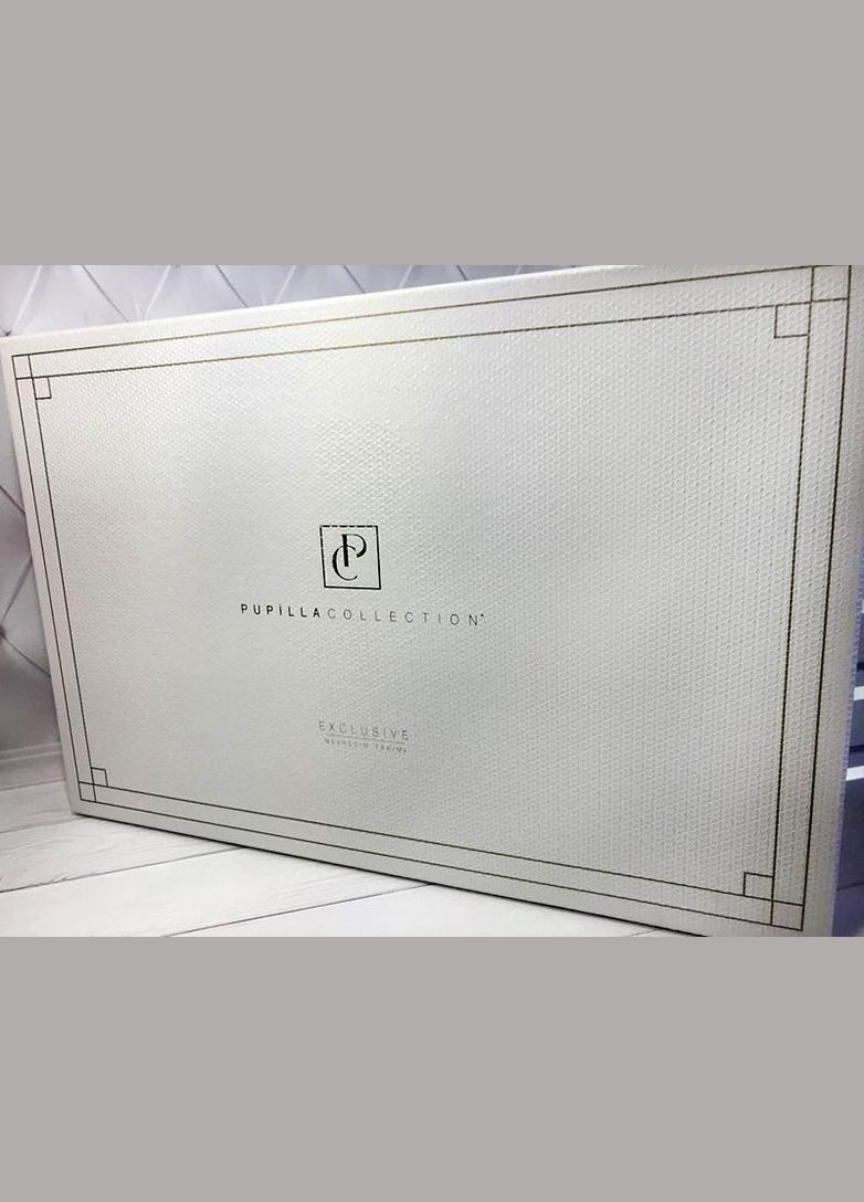 Комплект постельного белья Clasic Lactic Евро (4 наволочки), сатин с 3D вышивкой Pupilla (373378895)