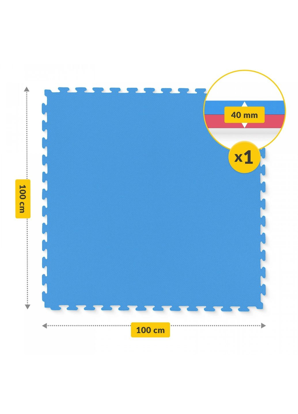 Мат-пазл (ластівчин хвіст) Mat Puzzle EVA 100 x 100 x 4 см Blue/Red () 4FIZJO P-5907739310668 (347311879)