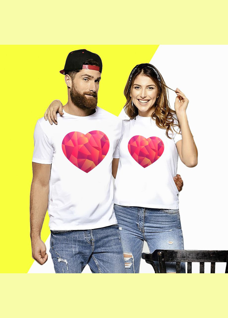 Парные футболки с принтом "Сердце Геометрическое" Кавун футболка (316346119)