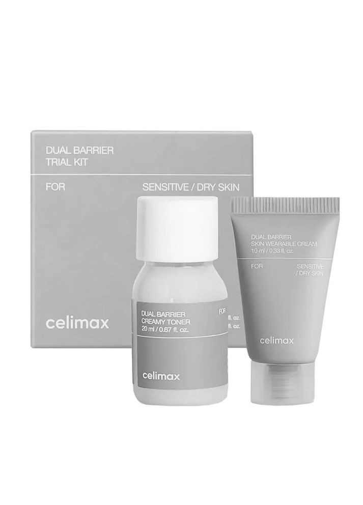 Набір мініатюр для обличчя Dual Barrier Trial Kit Travel (Toner 20ml + Cream 10ml), 2 од. Celimax (366560073)