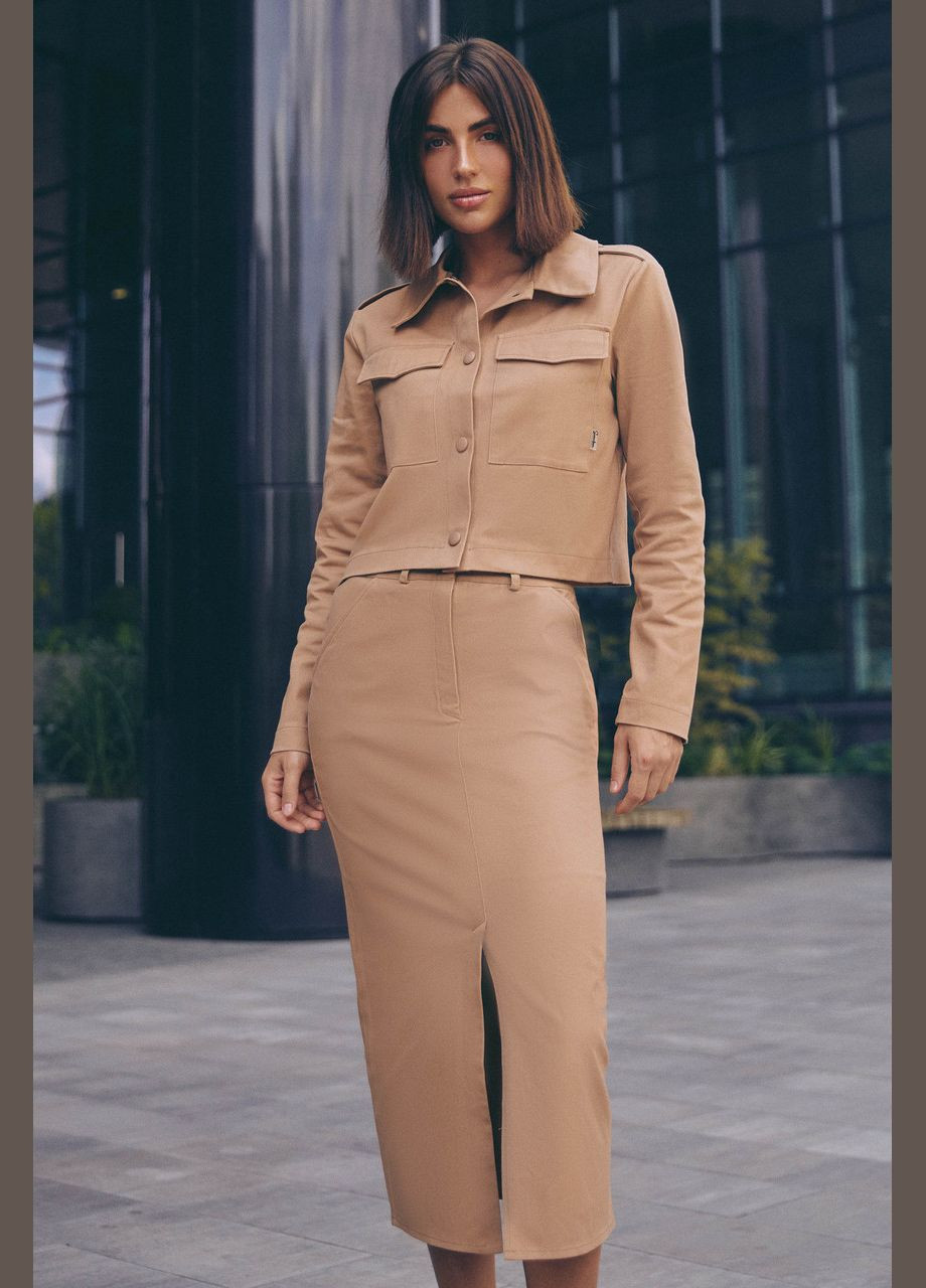 Спідниця олівець. Коричневий Seventeen (345707881)