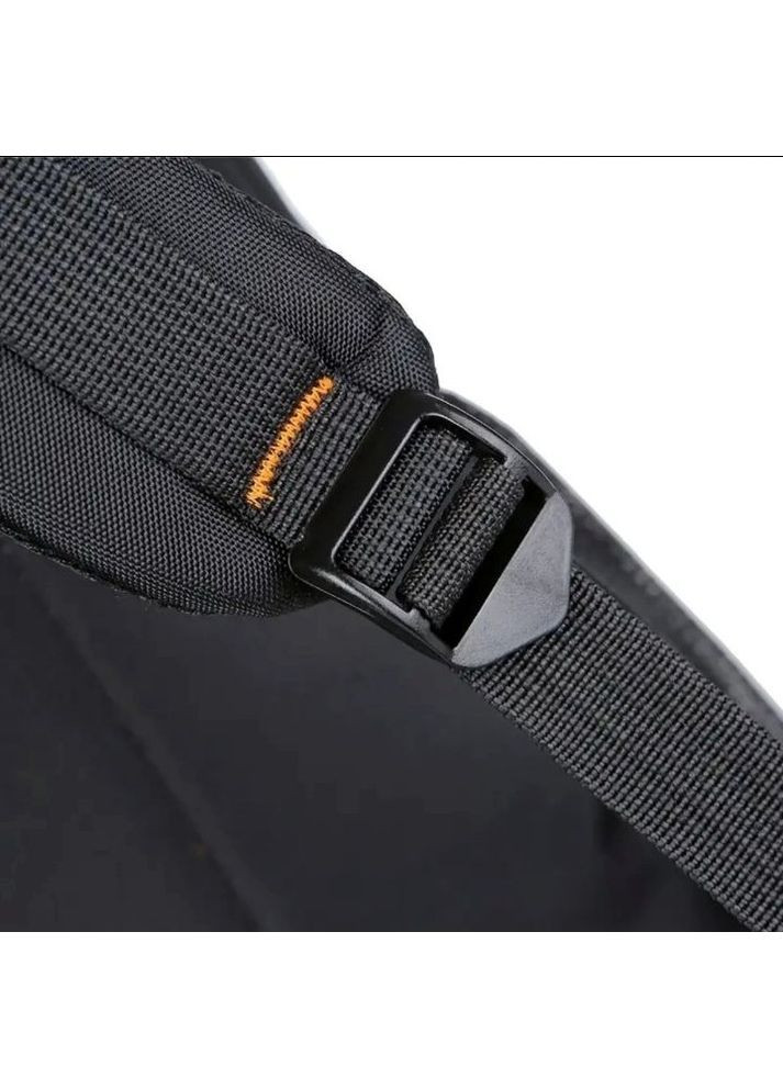 Рюкзак міський класичний молодіжний для прогулянок чорно-помаранчевий No Brand (367179156)