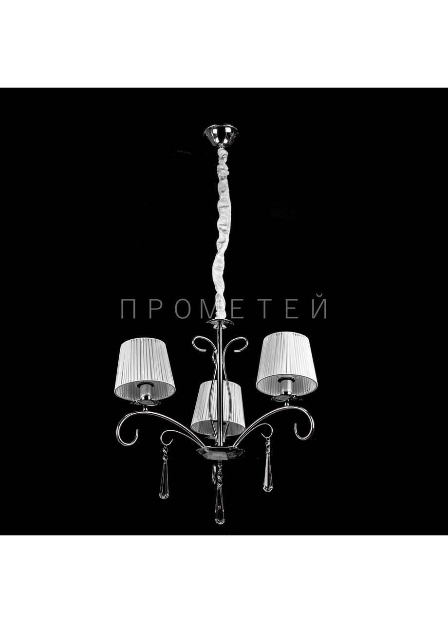 Люстра классическая на 3 лампочки с абажурами 7006/3/CH No Brand (352230184)