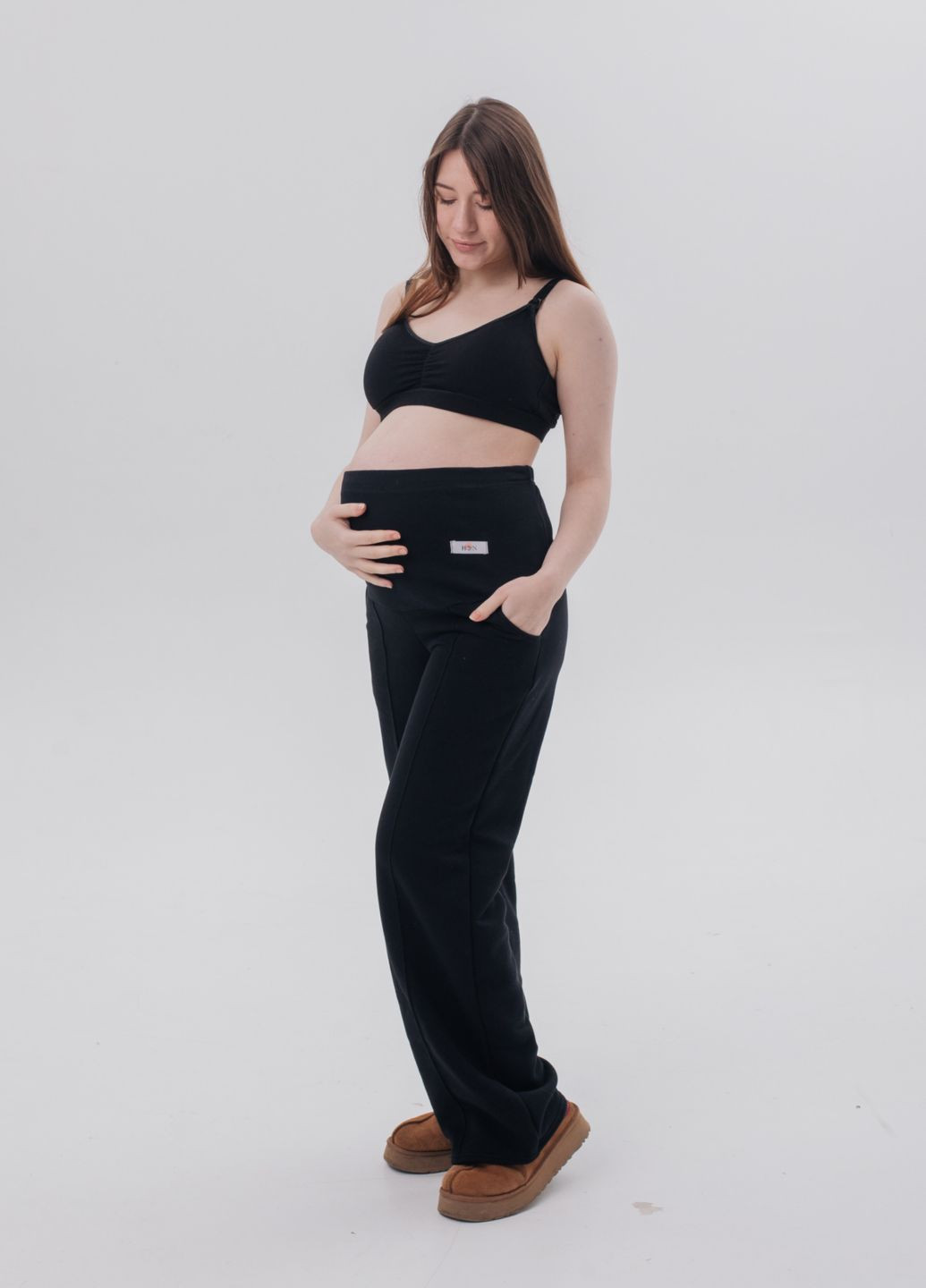 Теплі штани палаццо для вагітних HN (308790890)