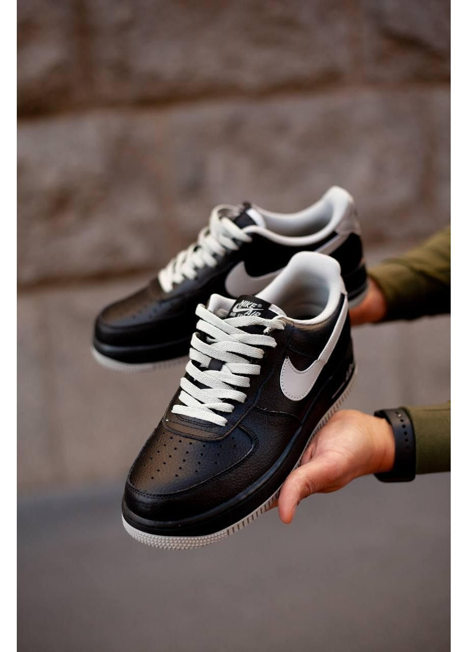 КРОСІВКИ ЖІНОЧІ NIKE AIR FORCE 1 LOW BLACK WHITE V2 НАЙК АІР ФОРС 1 ПРЕМІУМ No Brand чорні демісезони (367171949)