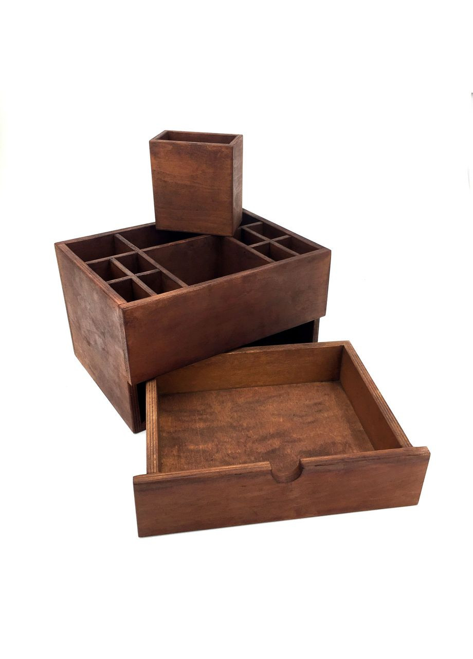 Органайзер настільний з дерева Мірабел капучино (КНЦ-008309) No Brand (328225829)