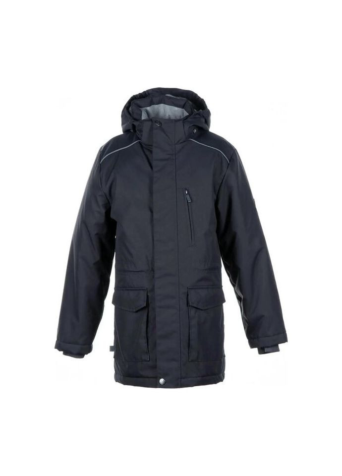 Темно-серая демисезонная куртка rolf 1 17640110 тёмно-серый 146 (4741468637174) Huppa