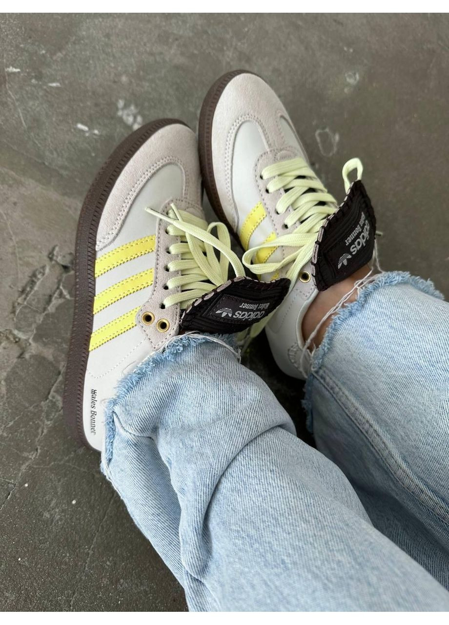 КРОСІВКИ ЖІНОЧІ ADIDAS SAMBA X WALES BONNER YELLOW АДІДАС САМБА No Brand бежеві демісезони (367171111)