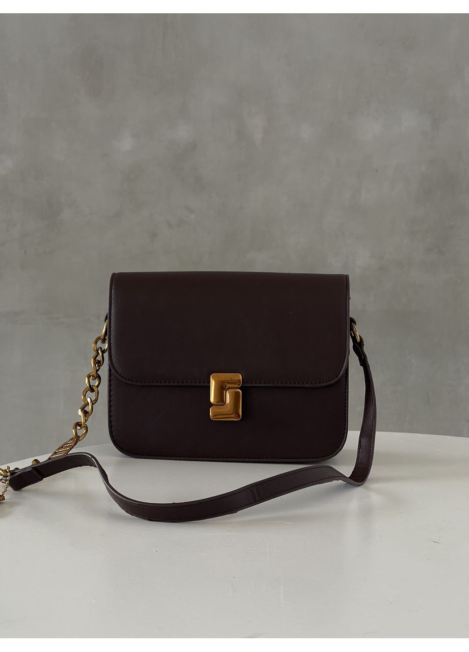 Сумка жіноча класичний клатч бургундський через плече з 2 ременями брелком Bearbrick No Brand (369935386)