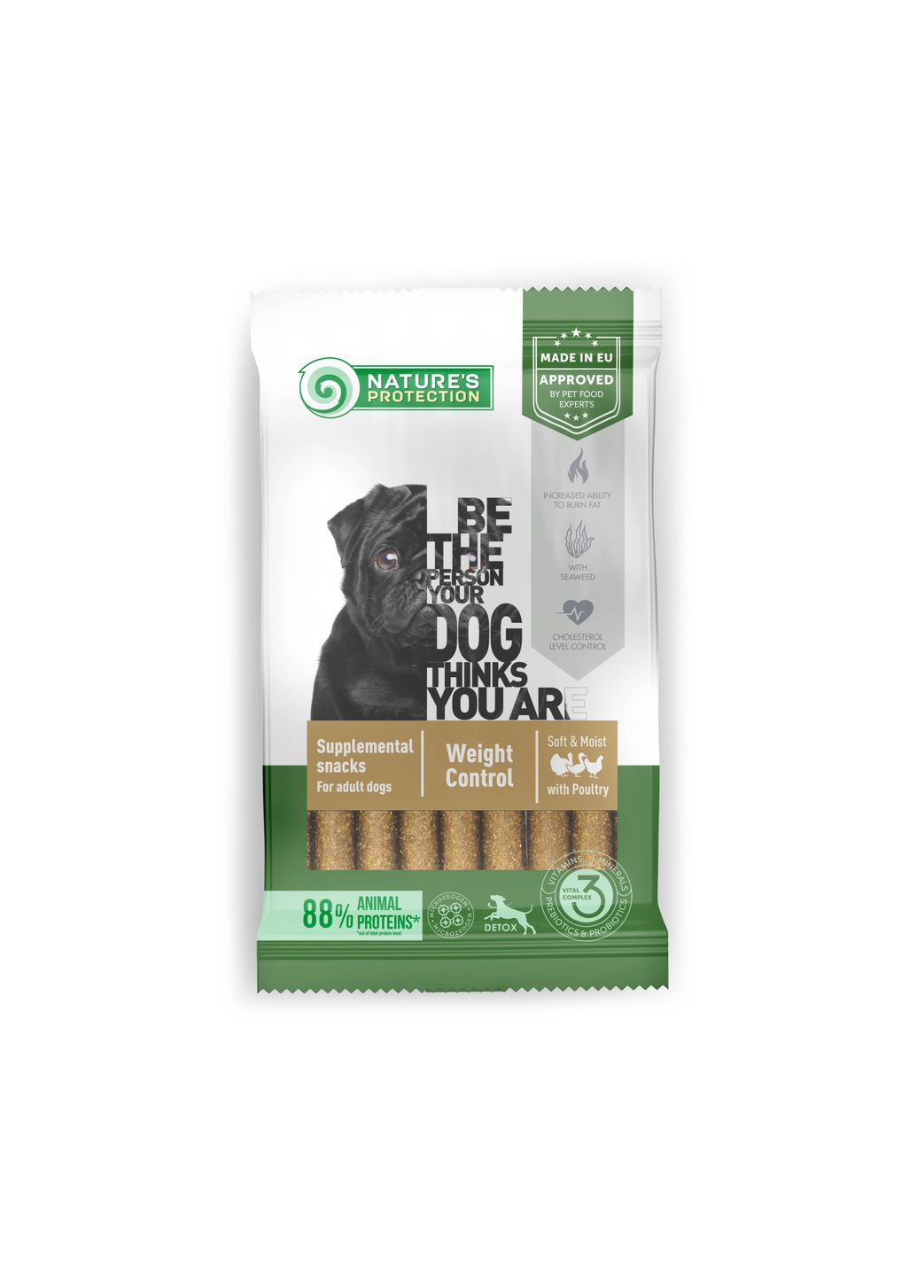 Ласощі для собак з м'ясом птиці Weight Control, 110г Nature's Protection (333935506)