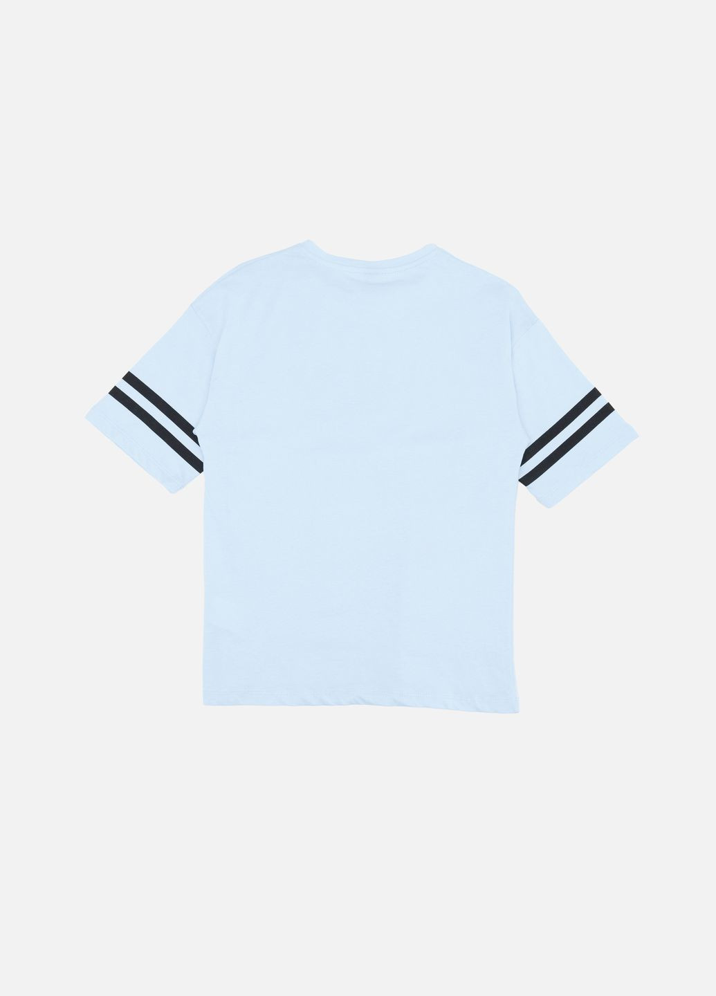 Голубая летняя футболка с коротким рукавом для мальчика цвет голубой цб-00242375 Beneti