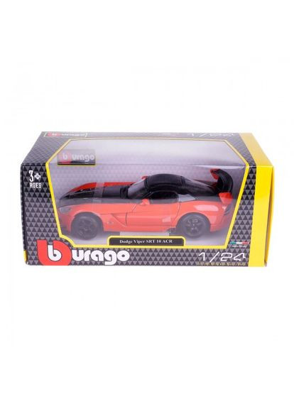 Автомодель Dodge Viper Srt10 Acr (ассорти оранжево-черный металлик, красно-черный металлик, 1:24) Bburago (290705890)