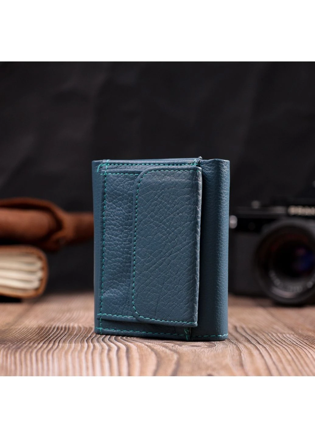 Жіночий шкіряний гаманець 9,5х8х2 см st leather (288046908)