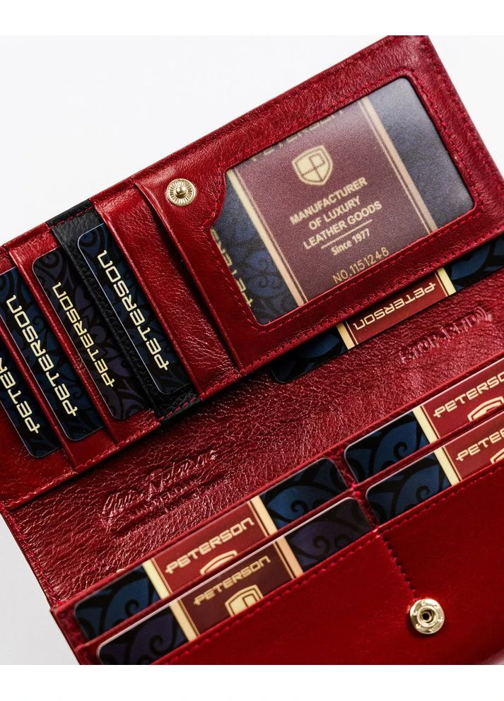 Кошелек женский кожаный PTN PL-721-1766 RED/BLACK Peterson (367058552)