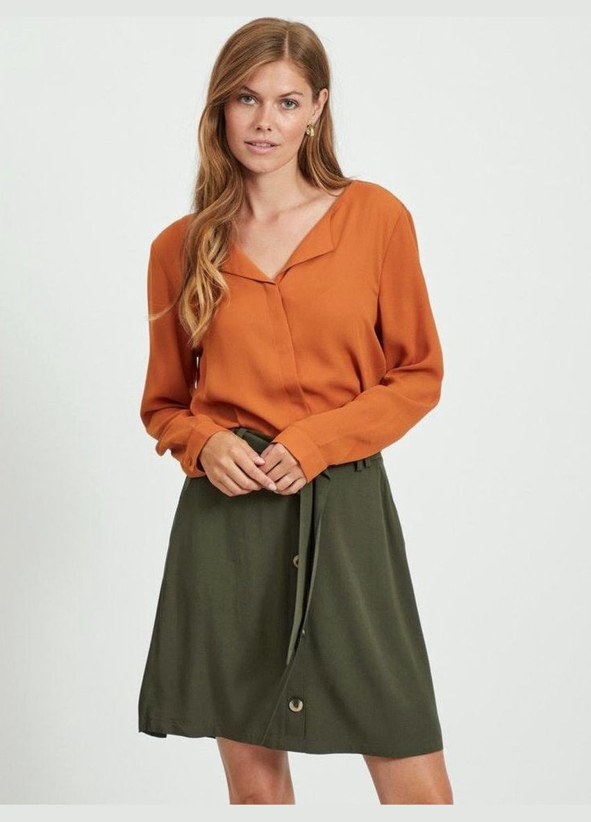 Коричневая блуза Vila