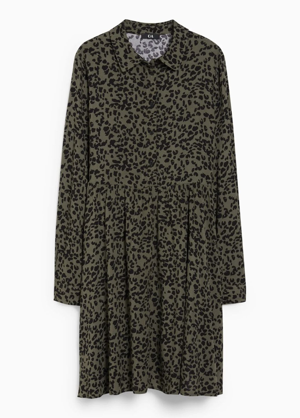 Зелена кежуал сукня з віскози C&A однотонна