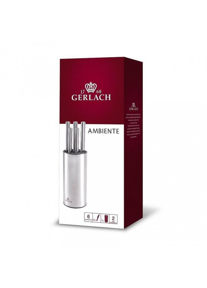 Набір з 5 кухонних ножів та підставки Ambiente (5901035489448) Gerlach (314982418)