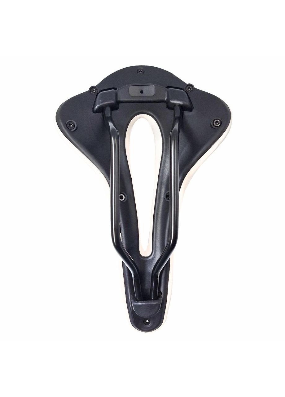 Седло велосипедное Sport YP0801117 с вентиляционным отверстием 25х15 см черное с белым (G0001575) West Biking (369465050)